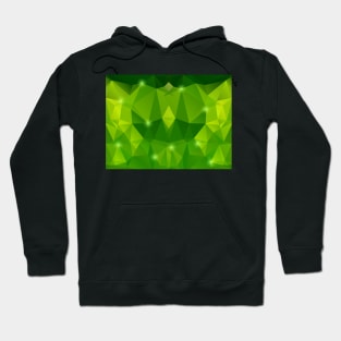 Abstract green triangle geometrical background Hoodie